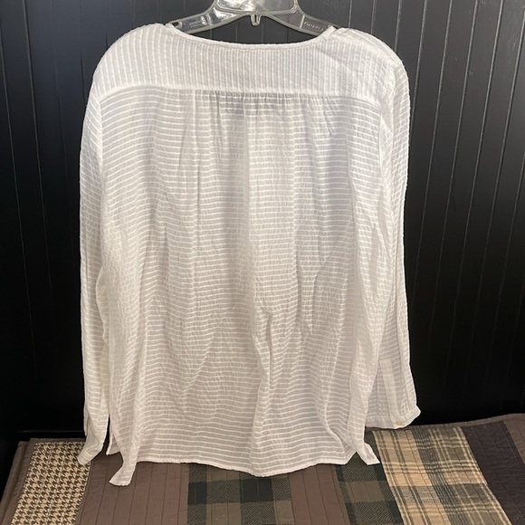 LOFT White Blouse with Lace Detail - Picture 2 of 6